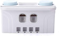 Toothbrush Rack Toothbrush Rack Free Punching Mouthwash Toothbrush Cup Wall-Mounted Bathroom Wall-Mounted Wall-Mounted Integrated Toothpaste Squeezer Bathroom Toothbrush Holder(B)