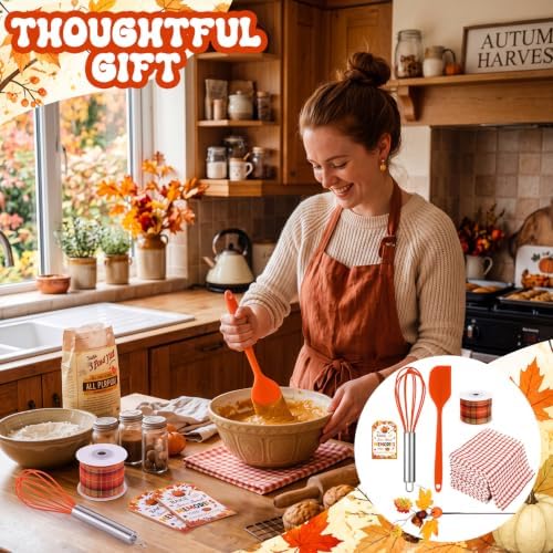 Qinyoung 60pcs/12sets Fall Baking Gift Set with Whisk Spatula