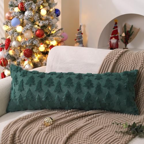 DFXSZ Christmas Tree Pillow Covers 14x36 Set of 2 Christmas Decor Green