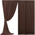Brown Backdrop Curtain for Parties Wedding Wrinkle Free Brown Photo Curtains Backdrop Drapes Fabric Decoration for Birthday Party Baby Shower 5ft x 7ft,2 Panels
