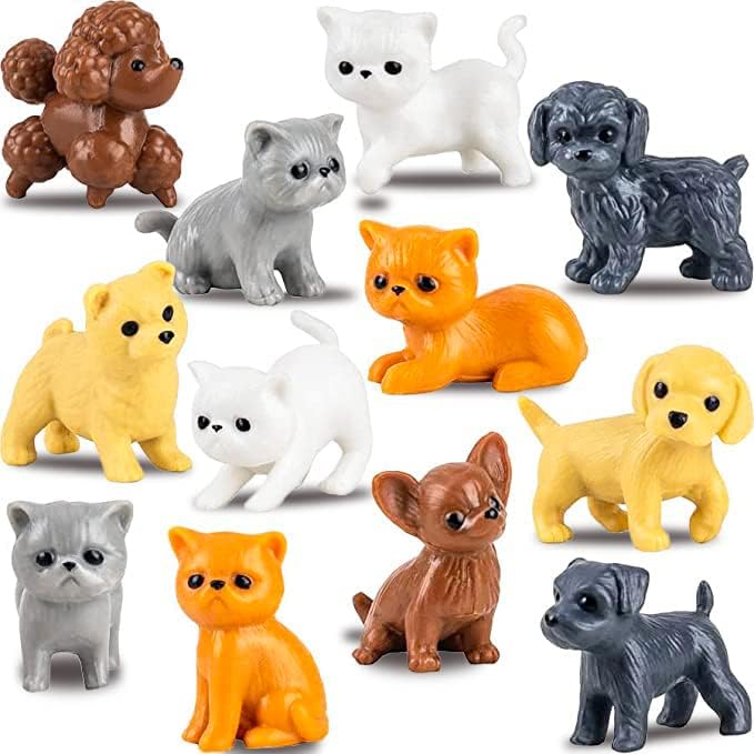 Bulk Toys - Tiny Dogs and Cats for Kids - Small Animals in Bulk - 100 Pcs Little Pet Toys - Tiny Plastic Toys Prizes - Easter Gifts