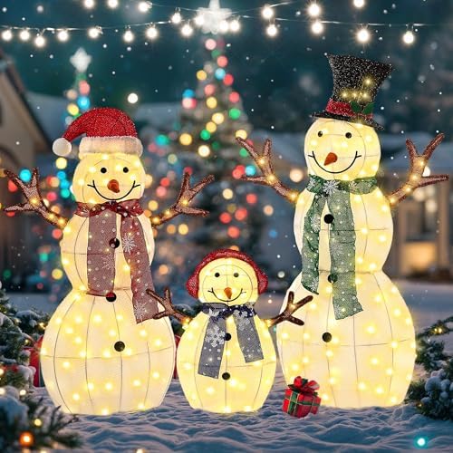 43" Snowman Lighted Outdoor Christmas Decorations
