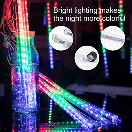 Meteor Shower Lights Outdoor, 16Inch 20 Tube 720 LED Icicle Christmas Light