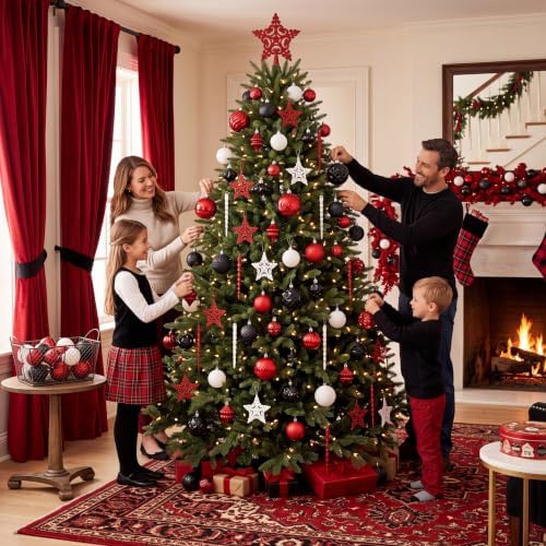 Valery Madelyn 100ct Christmas Tree Decorations Variety Ball Ornaments Set