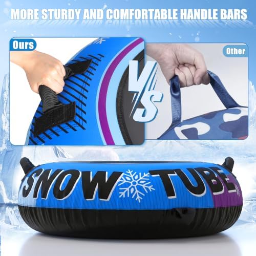 48'' Inflatable Snow Tube with Premium Canvas Cover