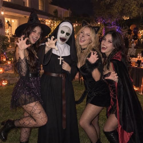 Men Halloween Costume Women Scary Nun Costume Couple Unisex Costume