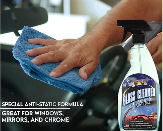 Gliptone Glass Cleaner, 1 Gallon | Ready-to-Use, Anti Static/Non-Streak Formula, Repels Lint & Dust, Safe for All Glass and Hard Surface Applications
