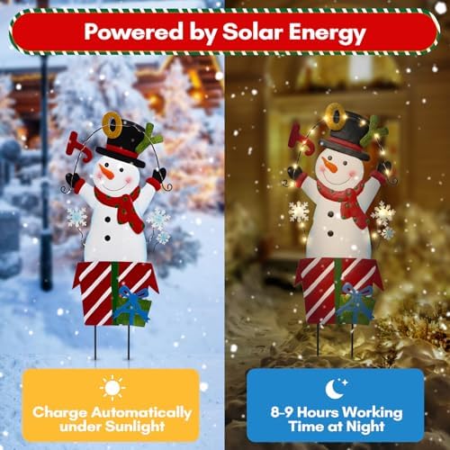 BRIGHTDECK Christmas Santa Claus Yard Sign Stake Lights Outdoor Decorations