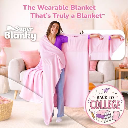 Super Blanky Wearable Blankets for Women & Men, Dorm Room Essentials, Gift for Her, Gifts for Women, Wife Birthday Gift Ideas