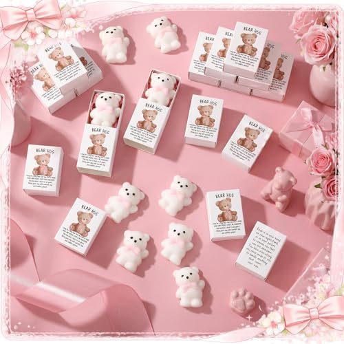 12 Sets Bear with Pink Bow Gifts Coquette Party Favors