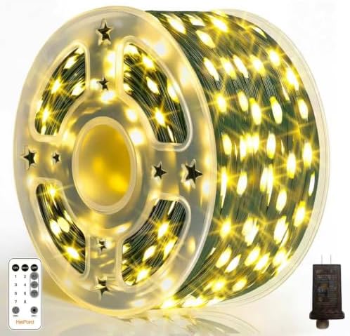 400 LED Christmas Lights Outdoor 131 FT Warm White Remote Plug