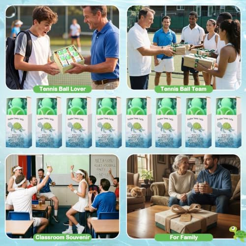 Wettarn 25 Sets Tennis Positive Gifts Sport Party Favors with Boxes