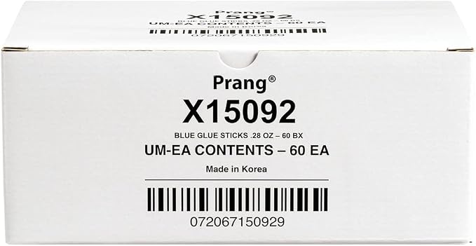 Prang Washable Glue Stick, Blue, 0.28 oz., 60 Count