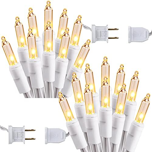 Brizled Incandescent Christmas Tree Lights, 600 Count, 139.2ft, Soft White