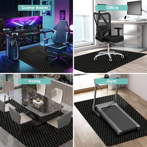 Vicwe Office Chair Mat for Hardwood Floor, 63" x 51" Chair Mat, Anti-Slip
