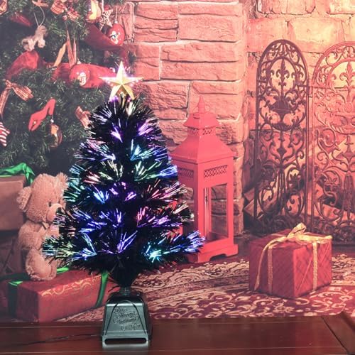 24inch Black Fiber Optic Christmas Tree,