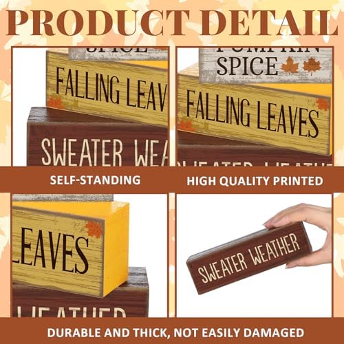 Lineshading 4 Pcs Fall Pumpkin Decor Fall Table Decoration Thanksgiving
