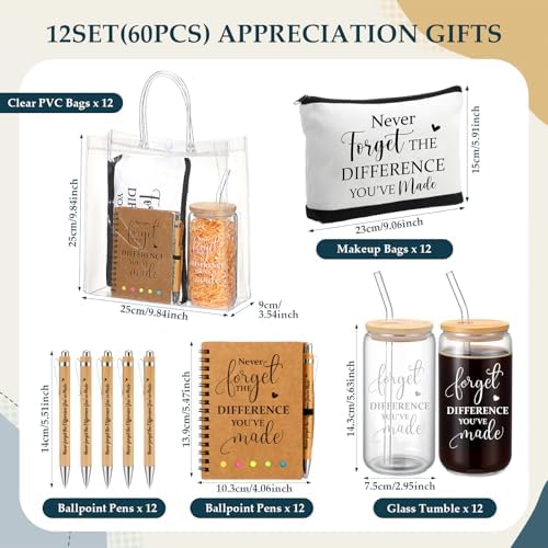 60 Pcs Employee Appreciation Gifts Bulk, Never Forget You Made