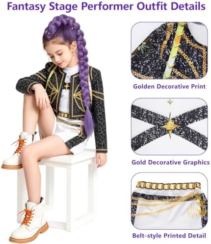 Pop Performer Costume Kids Girls Halloween Costumes Cosplay Outfit Set
