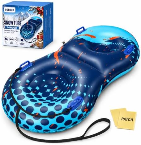 75 Inch Inflatable Snow Tube for 2 Persons