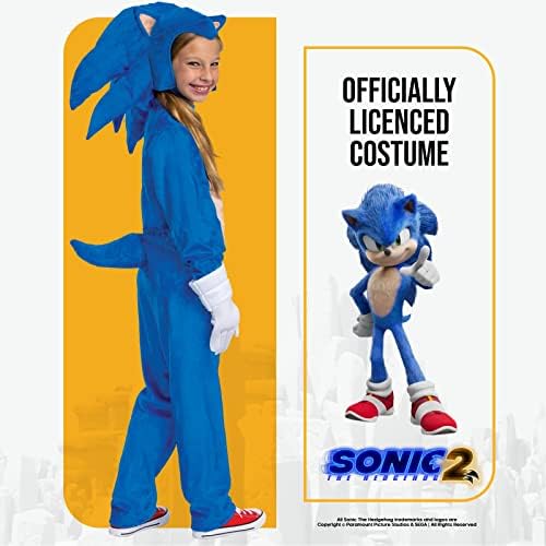 Sonic the Hedgehog Costume, Official Deluxe Sonic Movie Costume and Headpiece