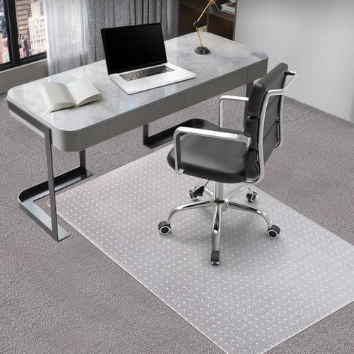 Vicwe Office Chair Mat for Carpeted Floors, 55"X36" Chair Mats with Studs