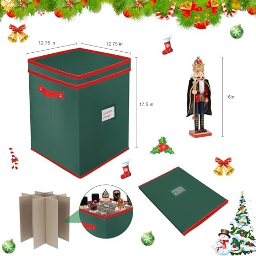 Christmas Nutcracker and Figurine Storage Box, Keeps 9 16" Tall Nutcrackers