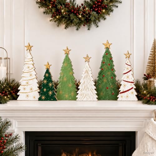 Christmas Decorations Indoor, 5 Pcs Christmas Star Tree Home Decor