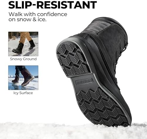 NORTIV 8 Men's Waterproof Winter Snow Boots