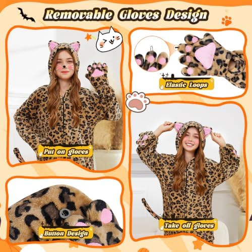 Halloween Cat Costume for Girls - Animal Costume Dress Up Gifts for Kids