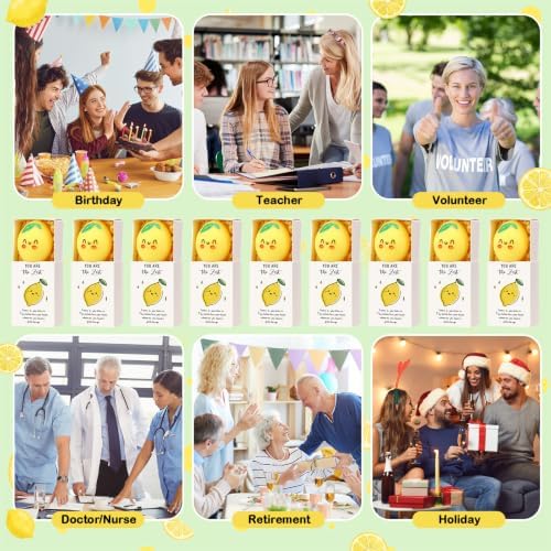 24 Sets Positive Gifts Lemon Party Favors with Support Boxes
