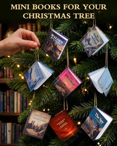 RONSTONE Mini Book Advent calendar for Christmas Tree Decor
