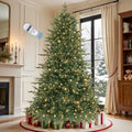 SHareconn 7ft Prelit Artificial Fir Christmas Tree with Dual Color Lights