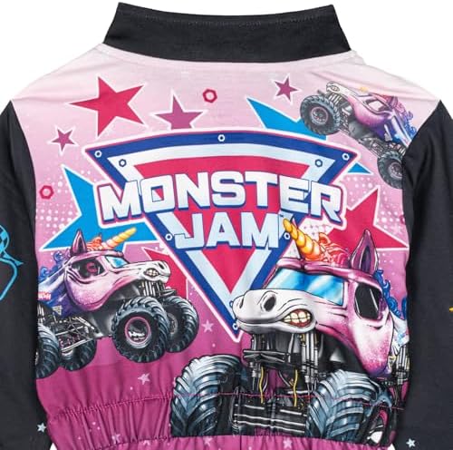Monster Jam French Terry Racing Zip Up Coverall Infant to Big Kid Grave Digger El Toro Loco Megalodon