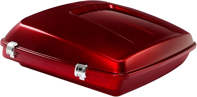 5.5" Razor Motorcycle Trunk W/Latch Key Fit For Harley 2014-2025 Touring CVO Road King Street Glide Electra Glide Ultra Limited Pack Velocity Red Sunglo