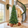 Glitzhome Artificial Christmas Tree, 11ft Prelit Christmas Trees Vibrant Evergreen Fir with 3,150 Warm White/Multi-Color Twinkling Lights, 9 Function w/Foot Pedal and Remote Control,Simple Setup