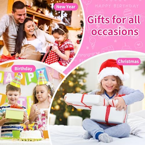 Handheld Game for Kids -Preloaded 220 Retro Video Games, Portable Gaming Player with Rechargeable Battery 3.0" LCD Screen, Mini Arcade Electronic Toy Gifts for Boys Girls (Black+Pink)