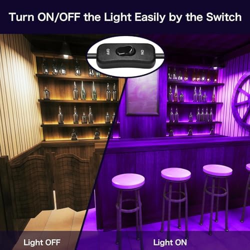 XYCN 4 Pack 200W LED Flood Black Lights,395nm to 405nm UV Outdoor Flood High Power Blacklight Light with Plug in, IP66 Waterproof Large Black Light Spotlight for Glow Party Large Space, Halloween