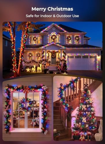 Minetom Clear Christmas String Lights 100 Counts 20 Feet Multicolor