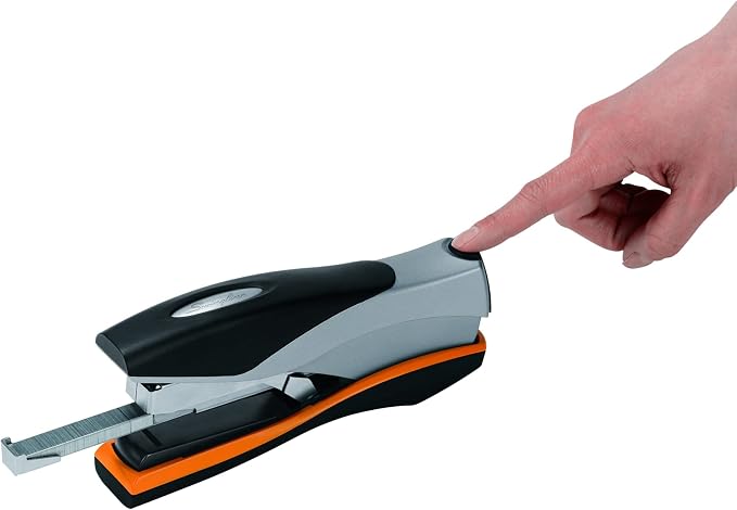 Swingline Stapler, Full Strip Desktop Stapler, 40 Sheet Capacity, Low Force, Optima 40, Silver/Black/Orange (87840)