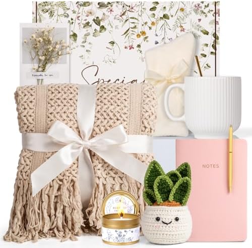 Birthday Gift for Women Friendship, Gifts for Women Birthday Unique Self Care, Gifts Basket for Best Friend, Sister, Mom, Teen Girls, Wife, Girlfriend, Coworker (Khaki)