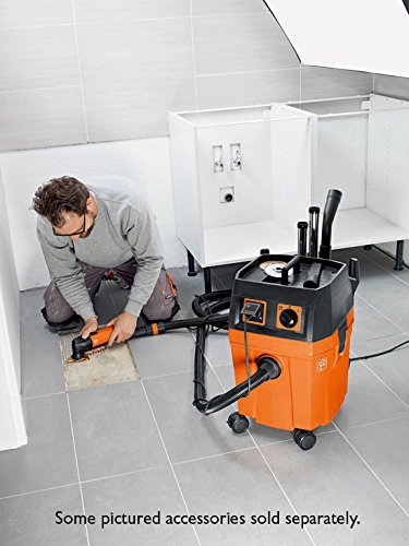 Fein Turbo II HEPA Set Wet/Dry Dust Extractor - 8.5-Gallon Capacity, 151 CFM Suction, Anti-Static System, Quiet 66 dB Operation, Includes HEPA Filter and Accessories - 92036060990