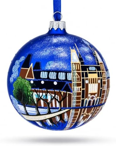 Rijksmuseum, Amsterdam, Netherlands Glass Ball Christmas Ornament 4 Inches