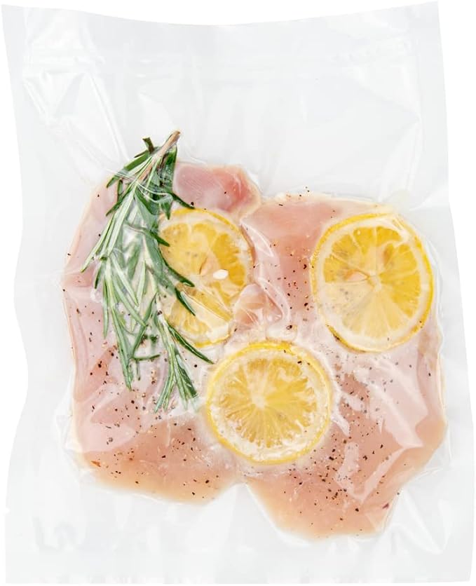 Fresh Hero 10 x 8 Inch Sous Vide Pouches, 1000 Cooking Pouches - 3 mil Thick, Microwavable, Clear Plastic Chamber Vacuum Pouches, Freezable, For Storing Food - Restaurantware