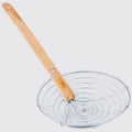 12-Inch Galvanized Steel Spider Strainer – Fine Mesh Skimmer with Natural Bamboo Handle for Cooking & Frying Ideal for Home & Professional Kitchens