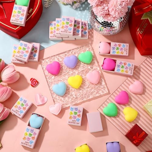 24 Sets Valentines Heart Gifts with Positive Boxes
