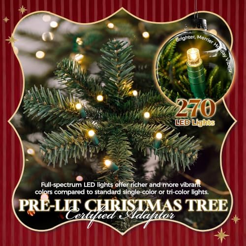 HOLLO STAR 5.5ft Prelit Christmas Tree, Multi-Color RGBW Lights