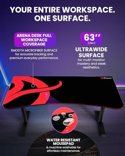 Arozzi Arena Gaming Desk Pad Black
