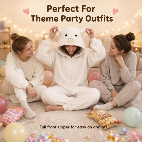 Snug Fit Unisex Adult Onesie Pajamas, Flannel Cosplay Animal One Piece Halloween Costume Sleepwear Homewear