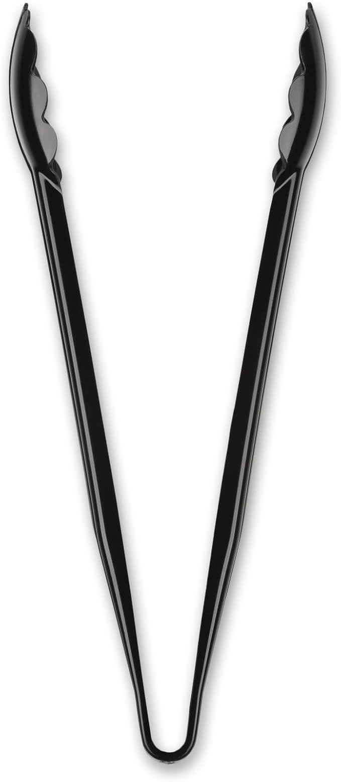 Carlisle FoodService Products 471203 Carly Salad Tong, 12" Utility Tong, Black, 1 Pack